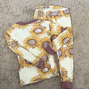Burt's Bees Sunflower Print Kids Pajama Set